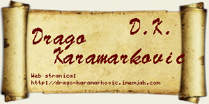 Drago Karamarković vizit kartica